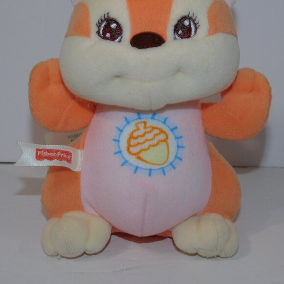VTG 1998 Fisher Price Peaceful Planet 6" Baby Plush Rattle Chipmunk  stuffed - Picture 3 of 7